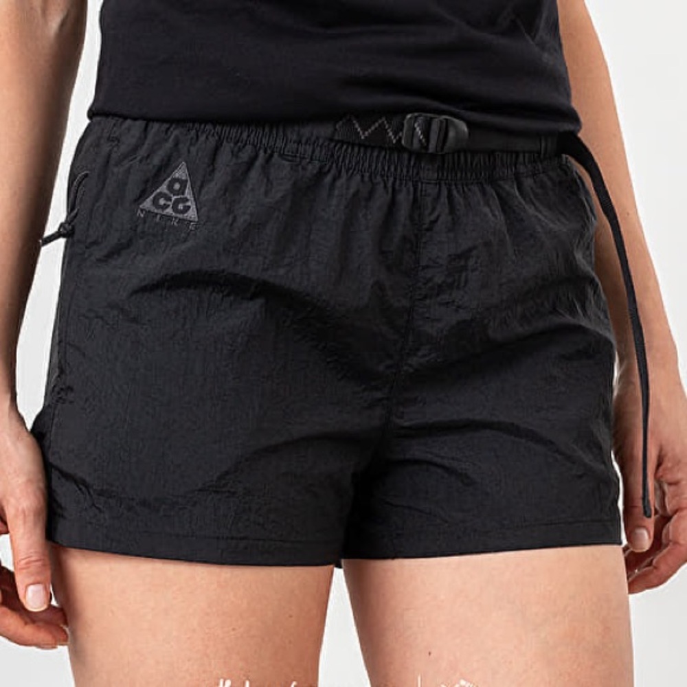 NWT Nike ACG Shorts Woven Nylon Trail CD4138-010 Unlined Belted Hiking Medium